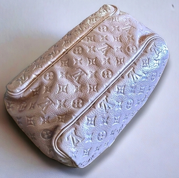 NWT Louis Vuitton 2008 Limited Edition Peach Monogram Iridescent Shimmer Satchel - Picture 9 of 10